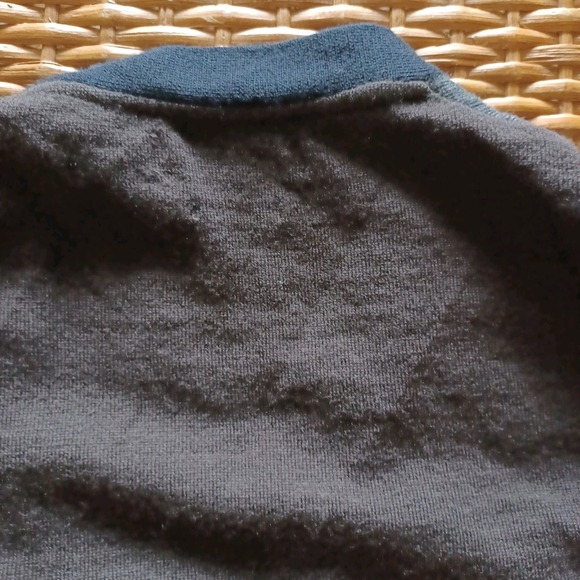 Zara Man Cardigan Sweater Size 42 Longsleeve Gray Navy Brown 100% Fine Wool - Picture 8 of 10